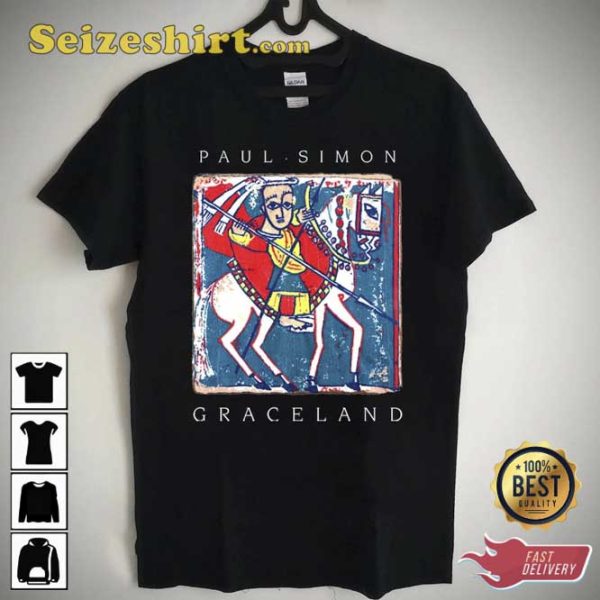 2 Side Paul Simon Graceland Summer Tour You Can Call Me Al T-Shirt