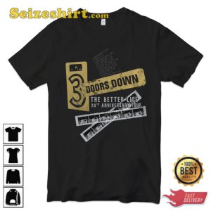 3 Doors Down 20th Anniversary Tour Tee Shirt