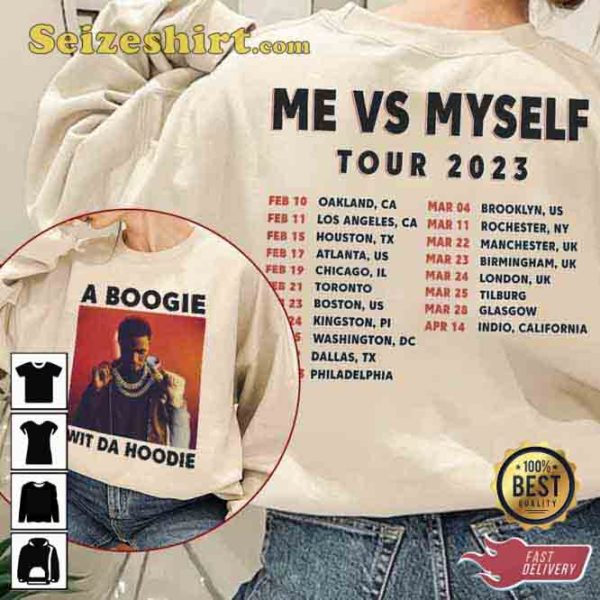 Me Vs Myself Tour A Boogie Wit Da Hoodie Echostage Sun T-Shirt