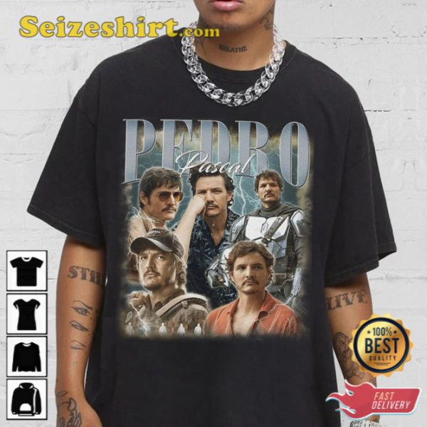 Actor Pedro Pascal 90s Retro Shirt V6 Gift For Fan