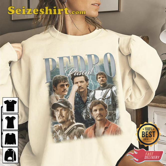 Actor Pedro Pascal 90s Retro Shirt V6 Gift For Fan 