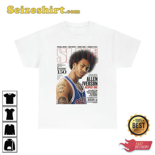 Allen Iverson Slam Magazine Philadelphia 76ers Basketball Shirt