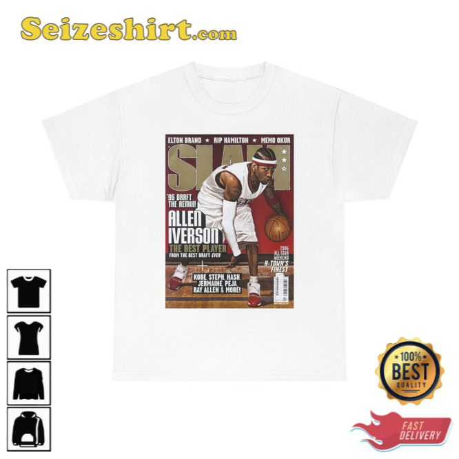 Allen Iverson Comics Magazine Philadelphia 76ers T-Shirt