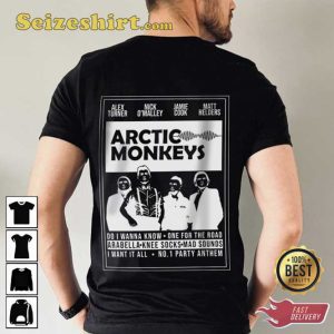 Arctic Monkeys 2022 Tour Shirts