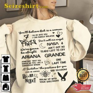 Ariana Grande Lyric Album Song Music T-Shirt