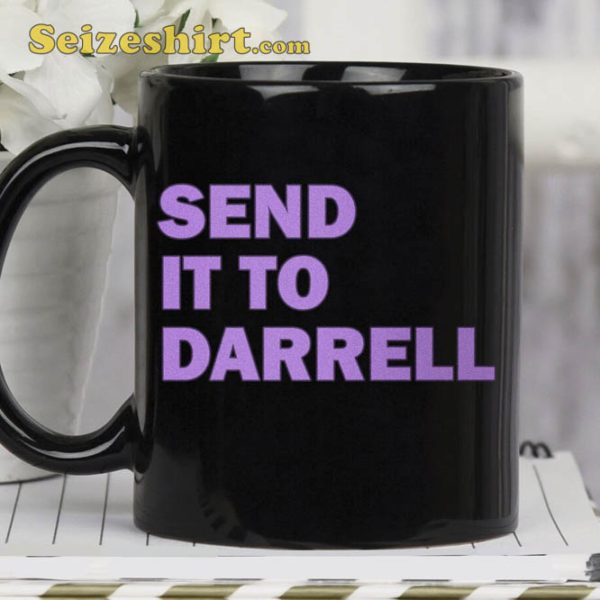 Ariana Send It To Darrell Darryl Cute Heart Vintage Groovy Style Ceramic Mug