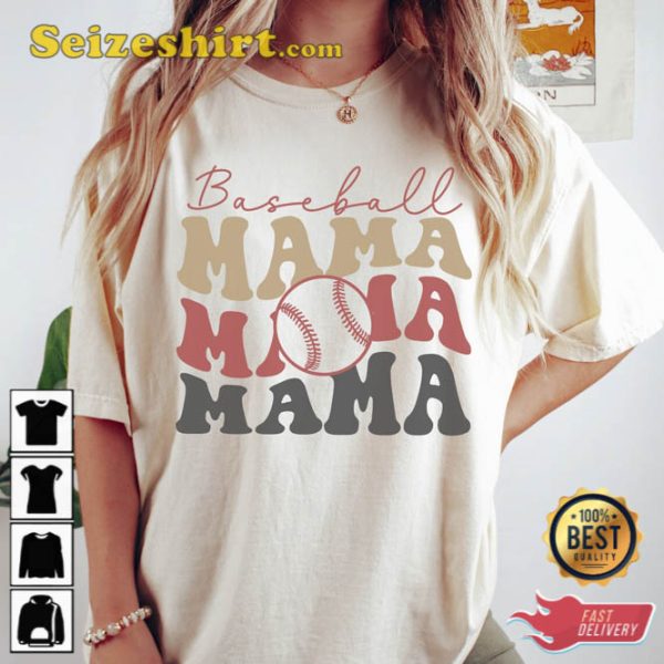 Baseball Mama T-Shirt Gift For Mothers Day