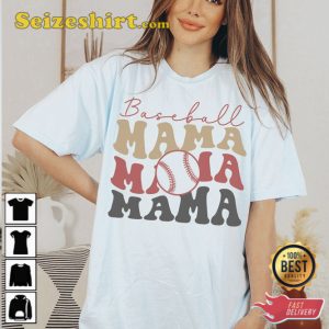 Baseball Mama T-Shirt Gift For Mothers Day