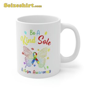 Be A Kind Sole Autism Awareness Butterfly Mug