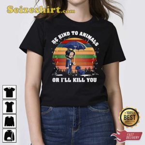 Be Kind To Animals Or I Will Kill You John Wick 4 Vintage Shirt