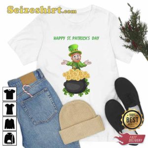 Bitcoin Happy St Patrick's Day Leprechaun T-shirt