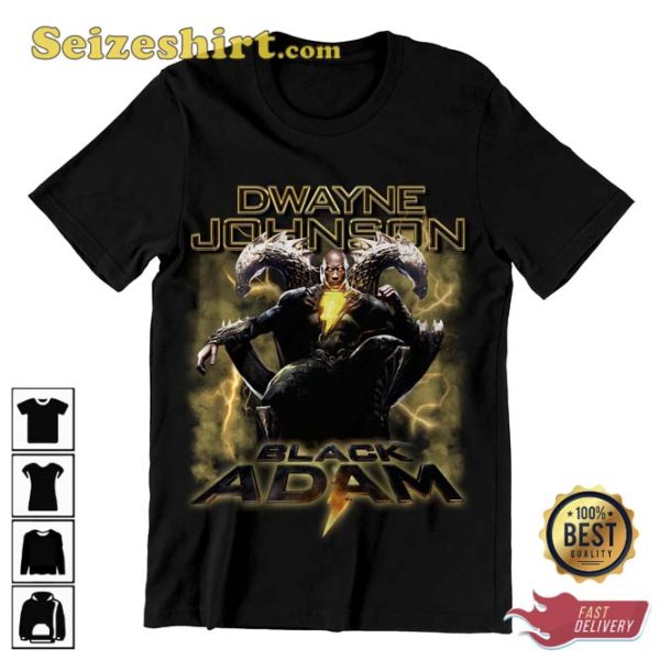 Black Adam Throne Dwayne Johnson Movie Film Unisex T-Shirt