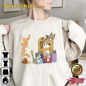 Bluey Family Cartoon Shirt Mothers Day Gift