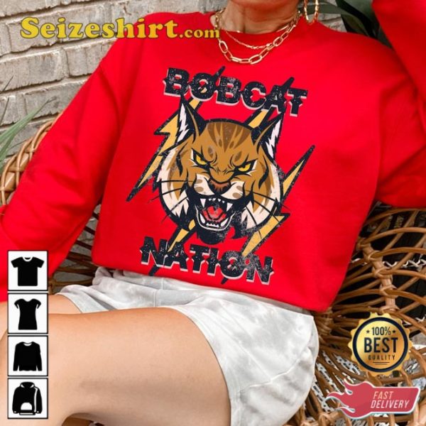 Bobcat Football Pride School Spirit Wear Unisex Sweatshirt