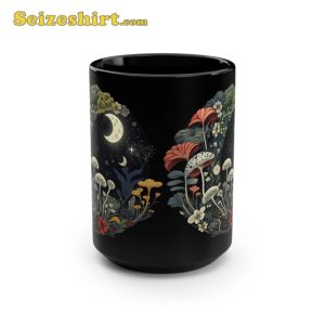 Boho Botanical Mushroom Floral Moon Coffee Mug