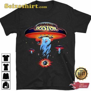 Boston Band Spaceship Rock Band Tee Shirt