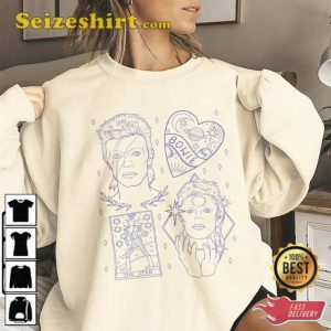 Bowie Doodle Art Music T-Shirt