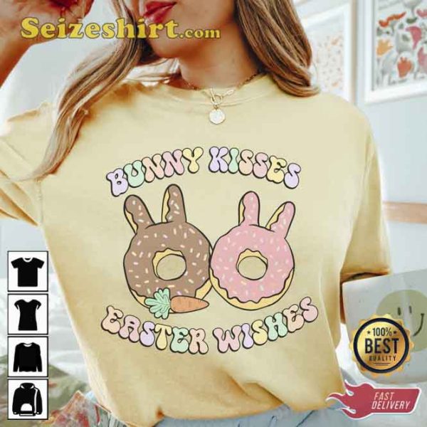 Bunny Kisses Easter Wishes Family Easter T-Shirt