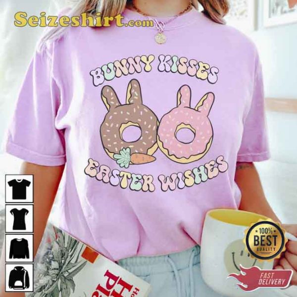Bunny Kisses Easter Wishes Family Easter T-Shirt