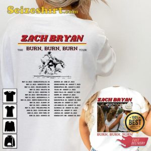 Burn Burn Burn Tour Zach Bryan 2023 Country Music Western Unisex Shirt