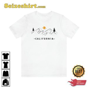 California Mountain Canvas Western Streetwear T-Shirt