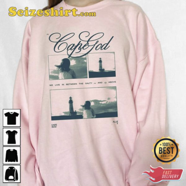 Cape God We Live In Between The Salty Sea And Sky Above T-Shirt