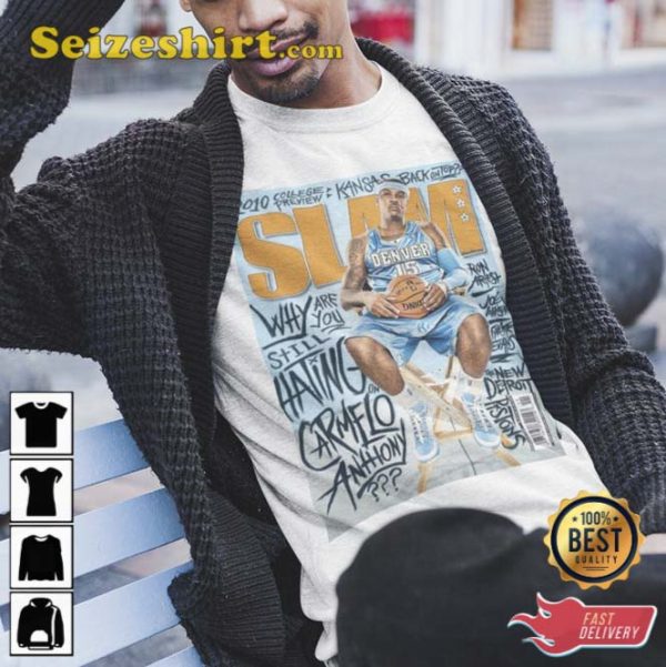 Carmelo Anthony T-Shirt Slam Magazine Denver Nuggets Basketball