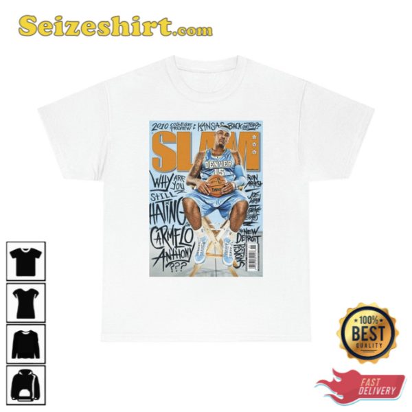 Carmelo Anthony T-Shirt Slam Magazine Denver Nuggets Basketball