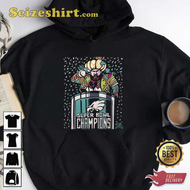 Cartoon Art Superbowl Champions Jason Kelce Unisex Sweatshirt