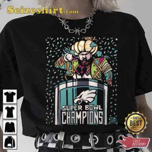 Cartoon Art Superbowl Champions Jason Kelce Unisex Sweatshirt