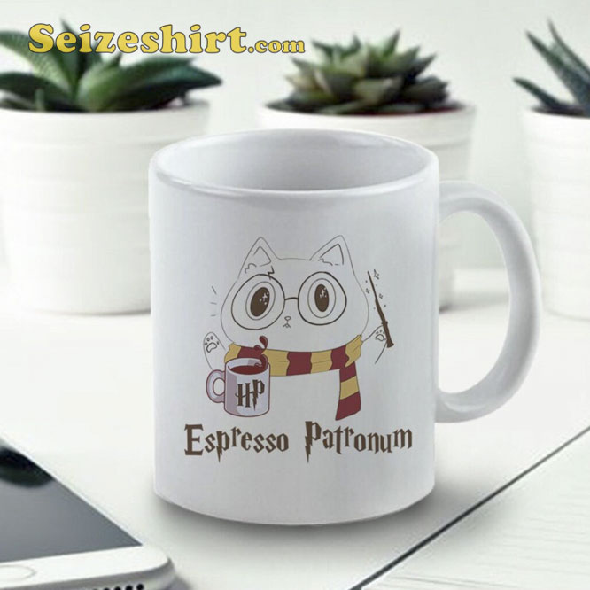 Cat Wizard Espresso Patronum Coffee Mug Gift