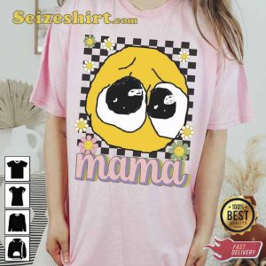 Checkered Smiley Mama Shirt Happy Mother Day