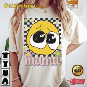 Checkered Smiley Mama Shirt Happy Mothers Day