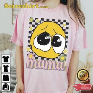 Checkered Smiley Mama Shirt Happy Mothers Day