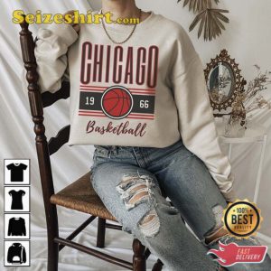 Chicago Basketball Retro Crewneck Sweatshirt Gift For Fan