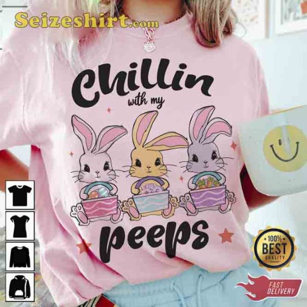 Chilling With My Peeps Easter Unisex T-shirt