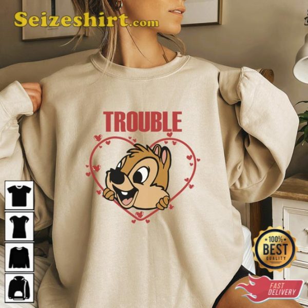 Chip And Dale Disney Double Trouble Shirt Couple Gift