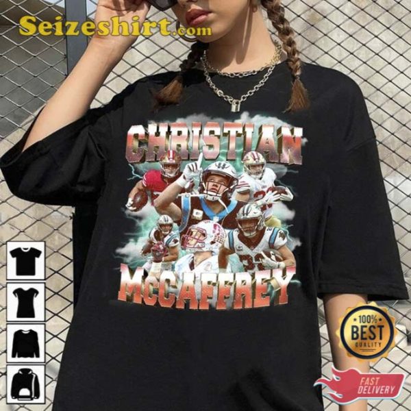 Christian McCaffrey Vintage 90s Shirt Football Fan