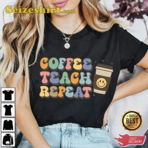 Coffee Teach Repeat Rae Dunn Inspired Unisex T-Shirt