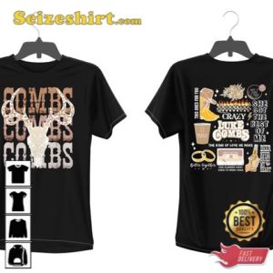 Combs Bullhead 2 Side Country Music Luke Combs World Tour Fan Gift Tee