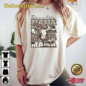Country Mama Bullhead Howdy Graphic Tee Shirt