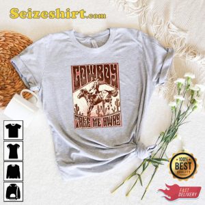 Take Me Away Western Cowboy Rodeo Boho Music T-Shirt