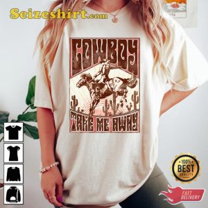 Take Me Away Western Cowboy Rodeo Boho Music T-Shirt
