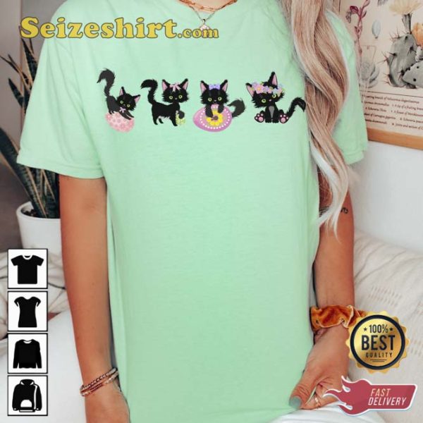 Cute Black Cats Lover Easter Unisex Shirt