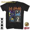 Def Leppard 80s Albums Black Adult T-Shirt