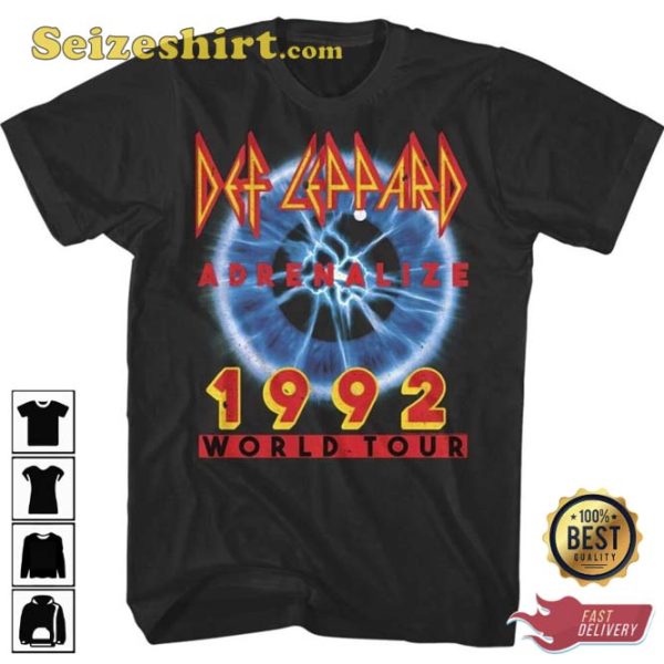 Def Leppard Adrenalize World Tour 1992 Oversized T Shirt