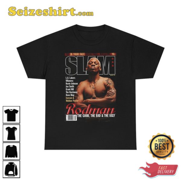 Dennis Rodman T-Shirt Slam Magazine Chicago Bulls Basketball