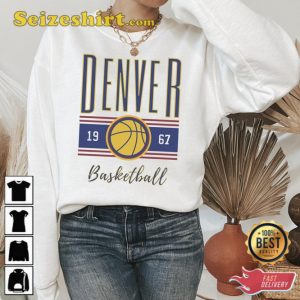 Denver Basketball Retro Crewneck Sweatshirt Gift For Fan