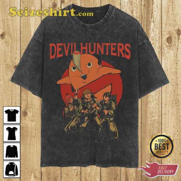 Devil Hunters Anime Vintage Washed Shirt