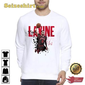 Digital Zach Lavine Signature Chicago Bulls Basketball Unisex T-Shirt